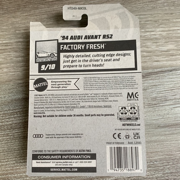 1994 Audi Avant RS2 RS 2 Station Wagon Hot Wheels Factory Fresh 2024 Hotwheels - Picture 4 of 5